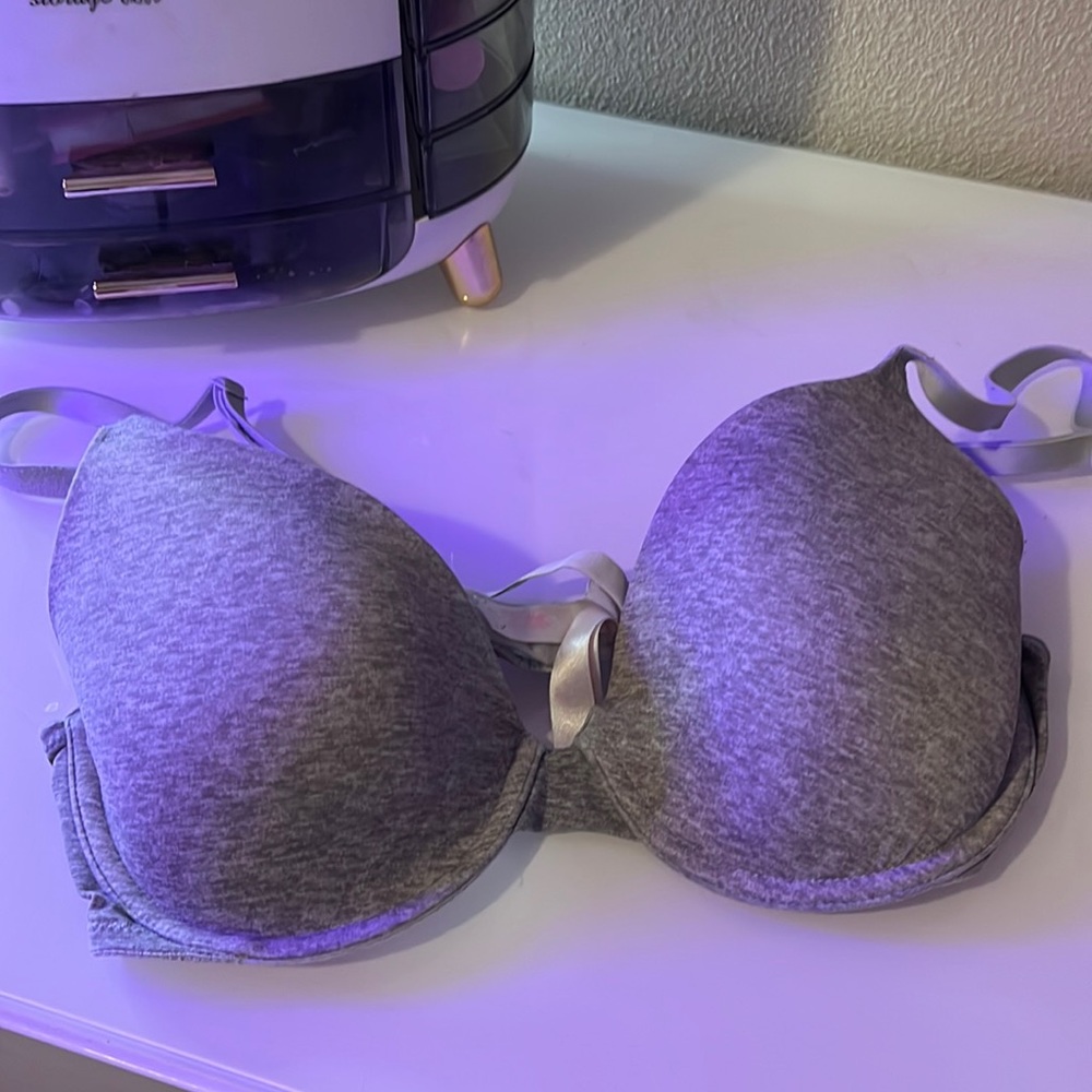 34D grey PINK bra